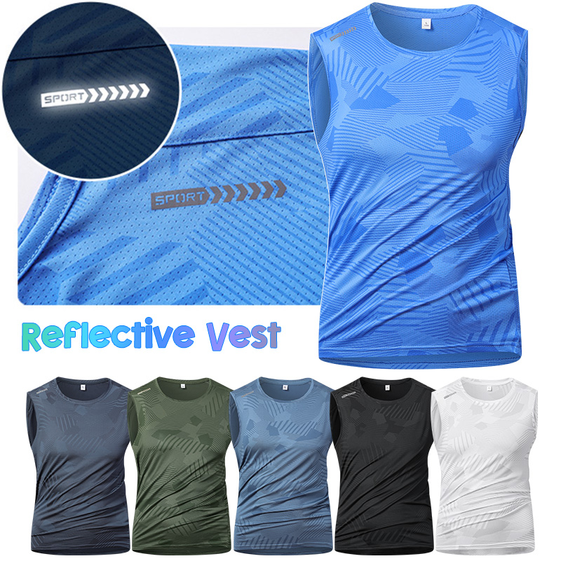 Man Running Reflective Vest Su - đánh giá và giá Sleeveless Undershirt