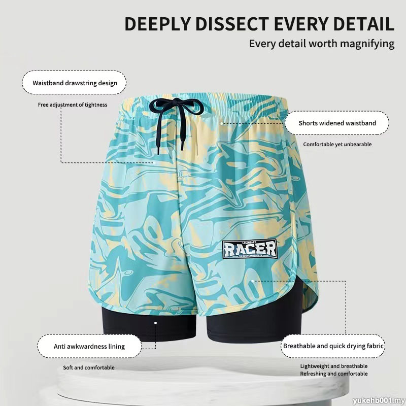 Swimming Trunks Adult Double L - đánh giá và giá Trunk Breathable Men