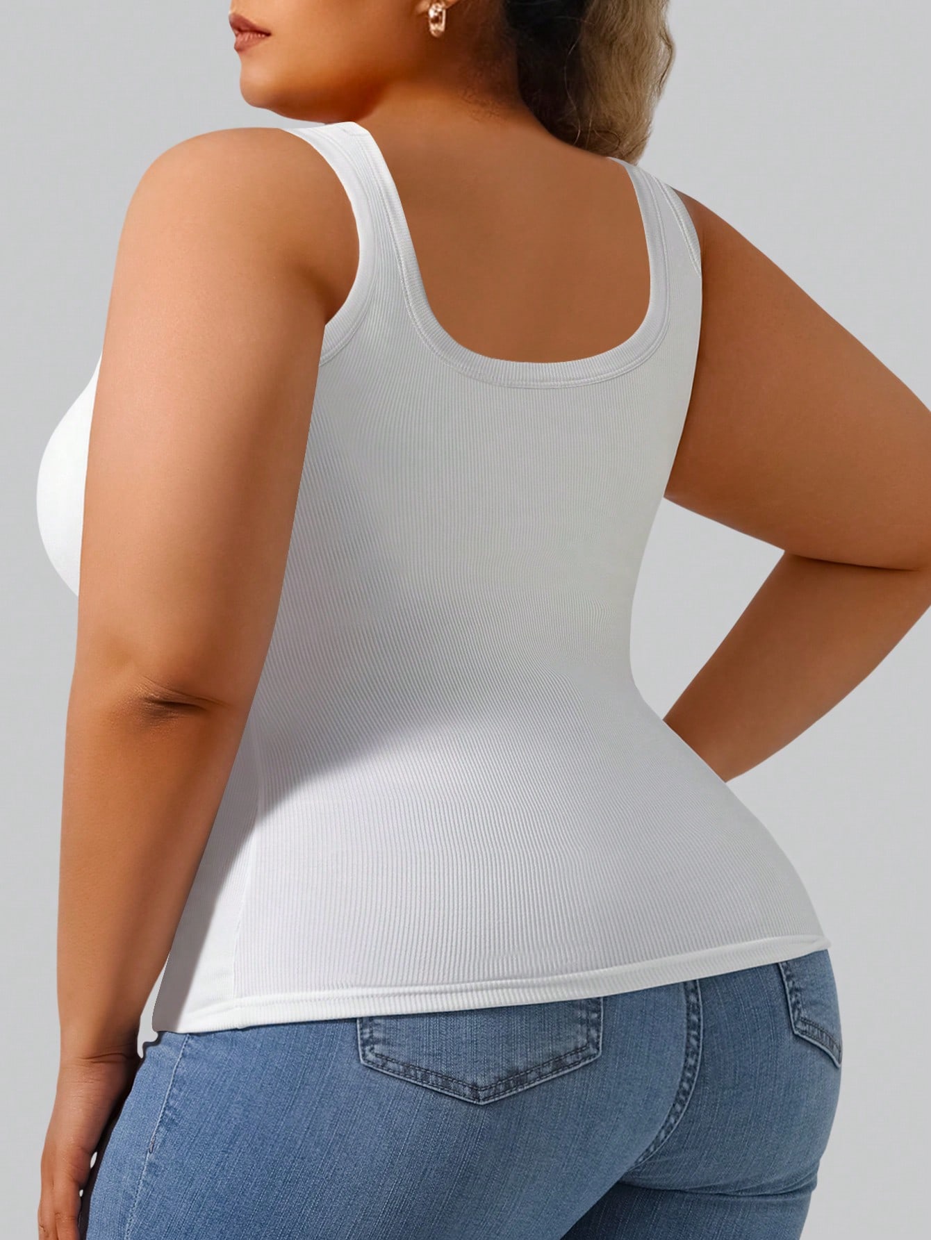 Plus Size Women's Solid Ribbed - đánh giá và giá Tank Top Ribbed